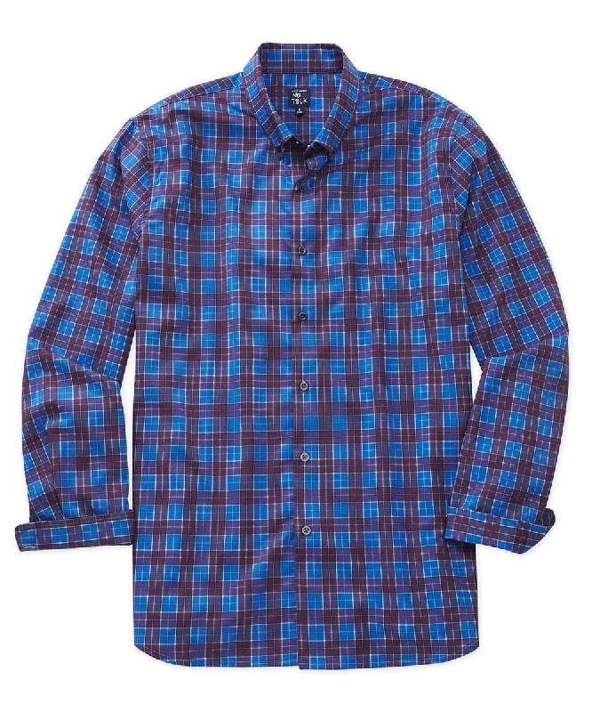 Westport No-Tuck Long-Sleeve Performance Stretch Plaid Sport Shirt