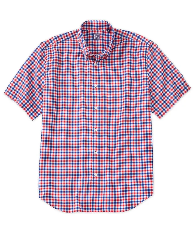 Westport No-Tuck Short Sleeve Performance Stretch Gingham Sport Shirt