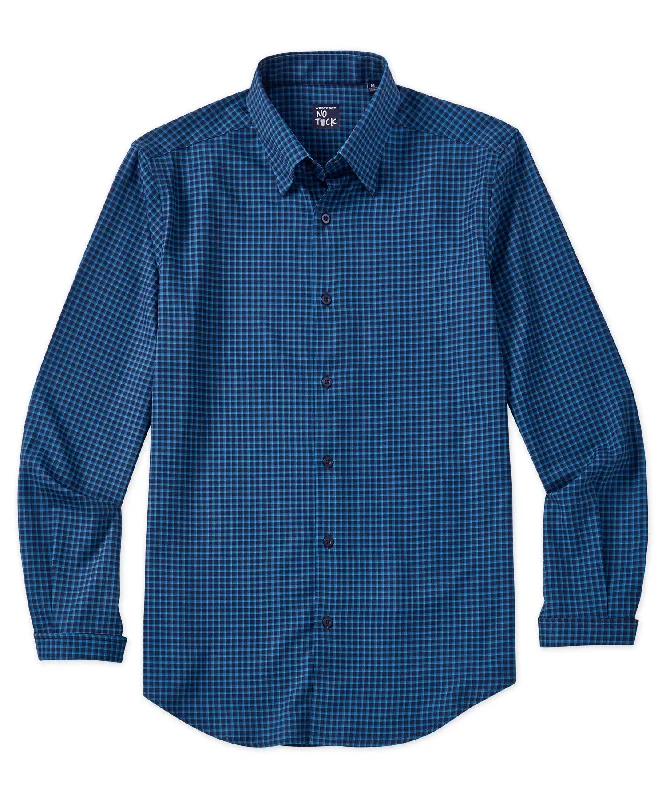 Westport No-Tuck Long-Sleeve Performance Stretch Check Sport Shirt