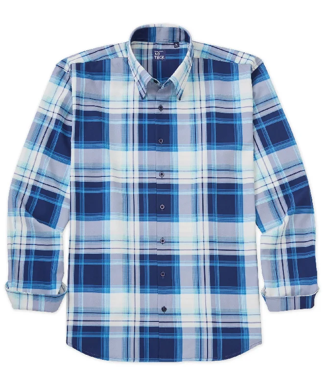 Westport No-Tuck Long Sleeve Big Plaid Performance Stretch Sport Shirt