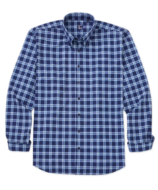 Westport No-Tuck Long Sleeve Plaid Performance Stretch Sport Shirt