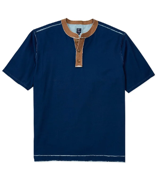 Westport No-Tuck Short Sleeve Rough Edge Henley