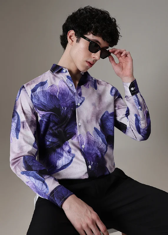 Dark Lavender Print Shirt