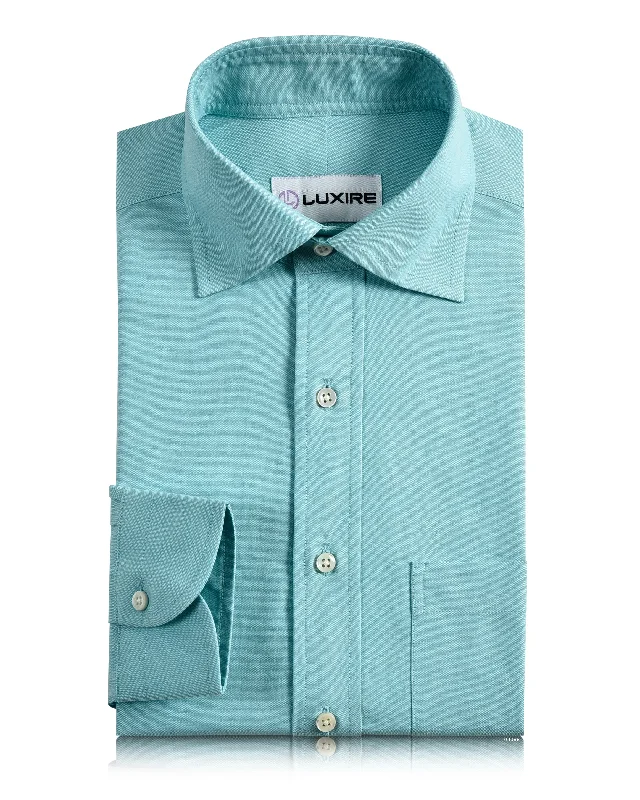 EZS Mint Green Pinpoint Oxford Shirt