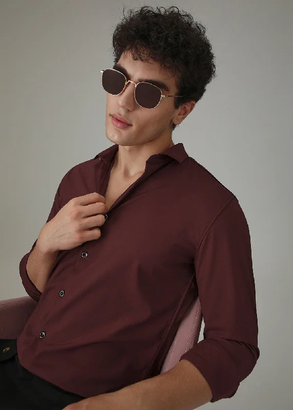 Mahogany Red Wrinkle Free Shirt