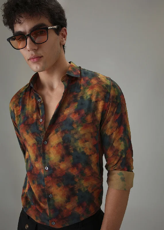 Multi Colour Abstract Printed Shirt