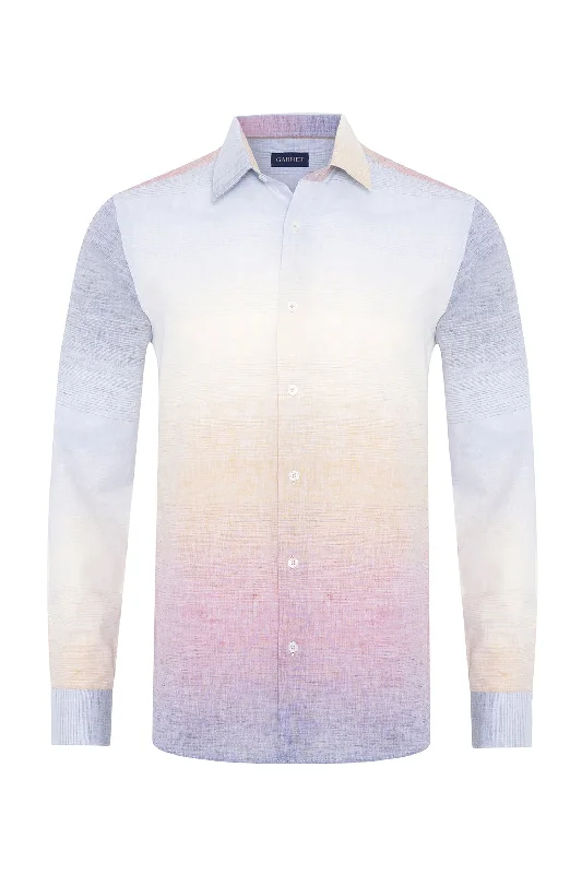 Ombre Linen Blend Shirt