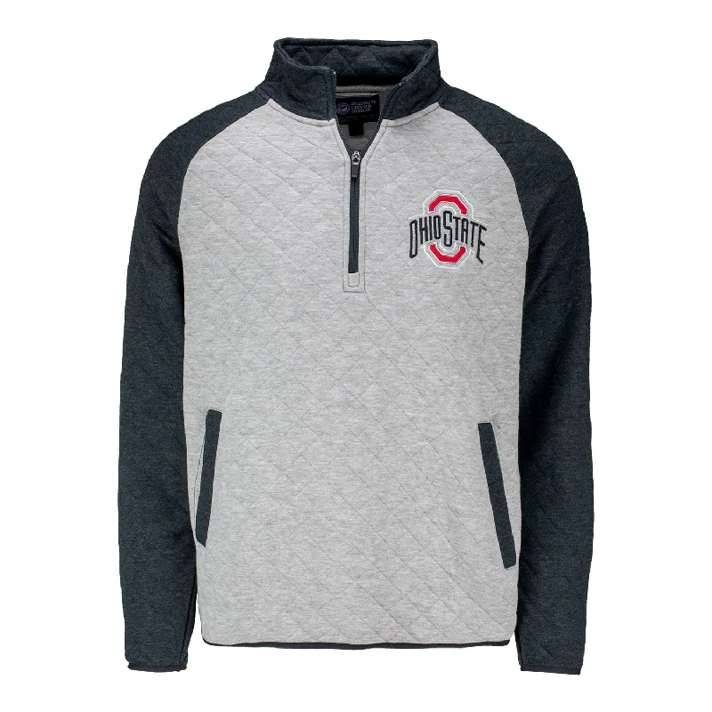 Ohio State Buckeyes G III Slugger Quilted 1/4 Zip Jacket