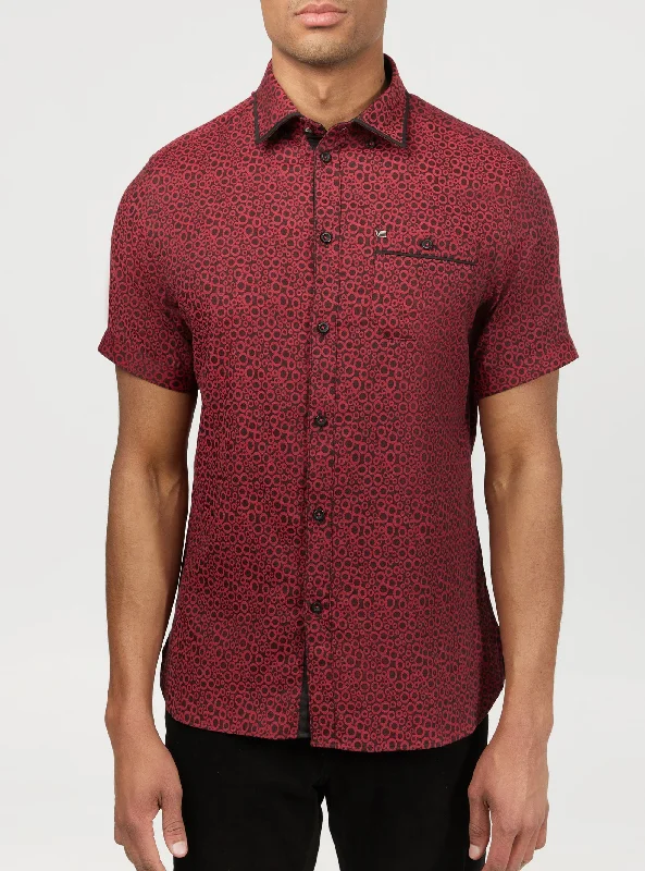 Ring pattern short sleeve shirt