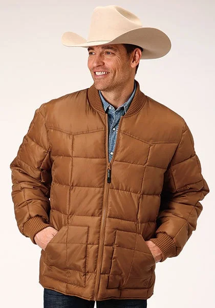 Roper Western Jacket Mens Rust Quilts Down Brown 03-097-0761-0530 BR