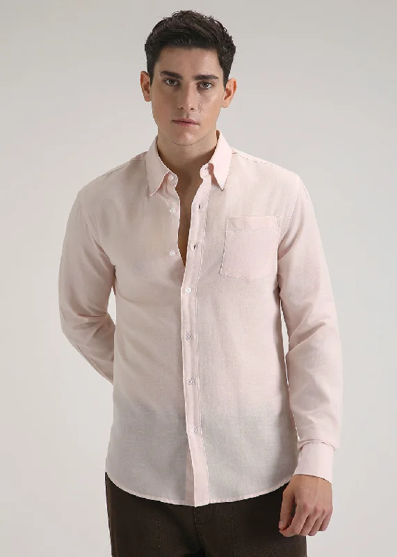 Soft Pink Cotton Linen Shirt