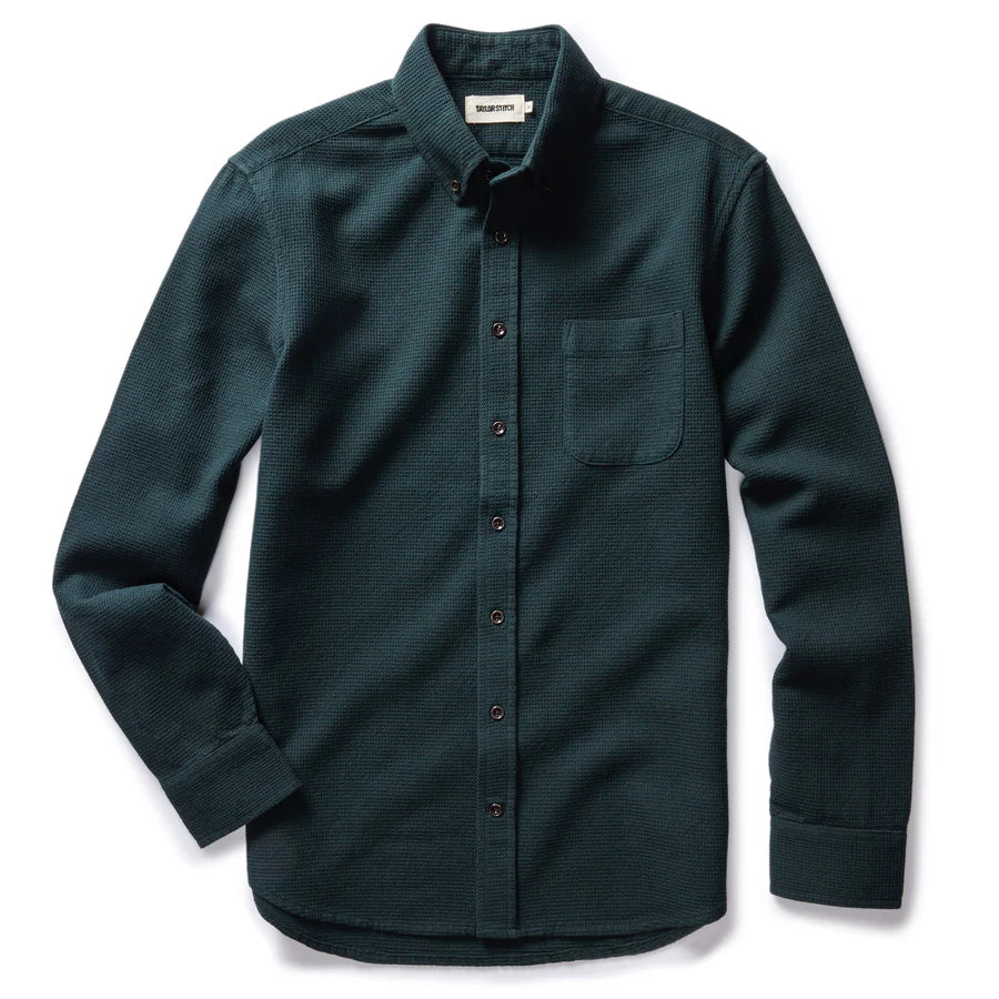 Taylor Stitch Jack Shirt in Forest Waffle