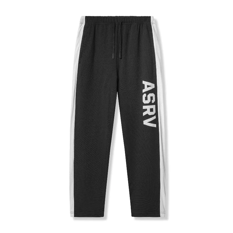 0957. Waffle Knit Relaxed Sweatpant - Black/White