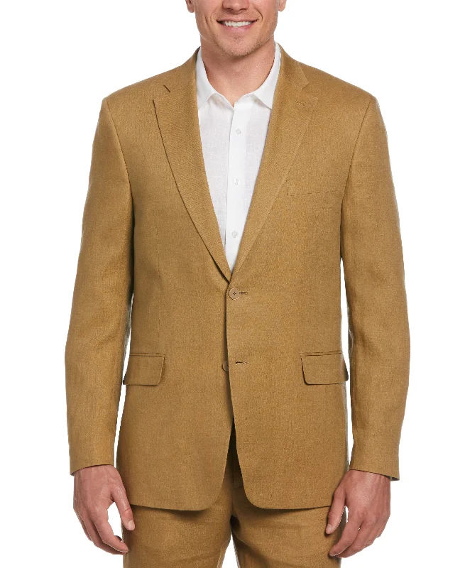 100% Linen Single-Breasted Suit Jacket