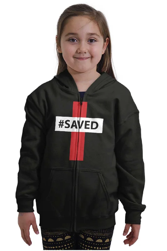 Hashtag Saved Youth Zip Hoodie