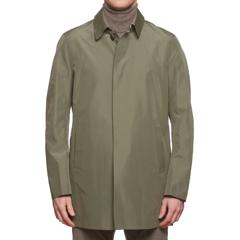 KITON KIRED "Pablo" Oilve Rain Coat EU 52 US L