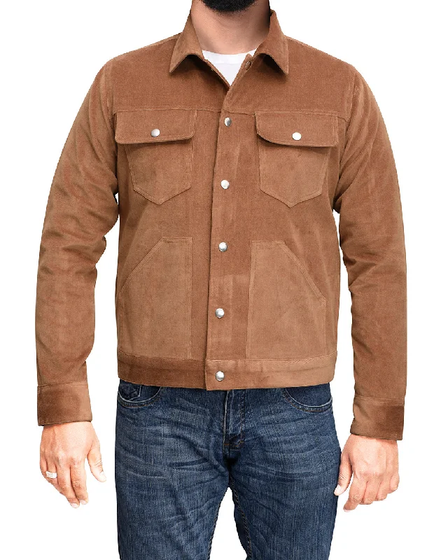 Light Brown Oak Needle Cord Jacket