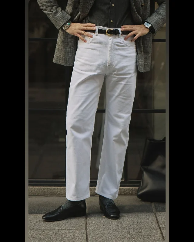 White Heavy Twill Jeans